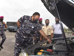 Kendaraan Dinas Yonmarhanlan I Ikuti Gelar Kendaraan Dinas di Lantamal I