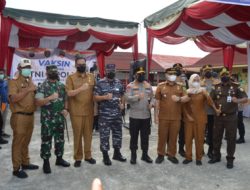 Yonmarhanlan I Dukung Lantamal I Dan Polda Sumut Bersinergi Gelar Serbuan Vaksin Maritim