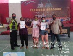 Polres Tanjung Balai Kebut Pencapaian 70% Vaksinasi Dosis 2 Lansia Menjelang Puasa Bulan Ramadhan