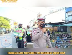 Jelang Ramadhan 1443 H, Sat Lantas Polres Tanjung Balai, Terus Himbau Warga Laksanakan Vaksin 