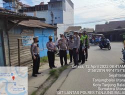 Sat Lantas Polres Tanjung Balai Dampingi Dit Lantas Poldasu Survei Kerawanan Jalan