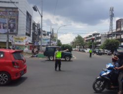 Arus Lalu Lintas di Tiga Lokasi Pos Pam Polrestabes Medan Lancar