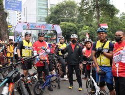 Satlantas Polrestabes Medan Atur Lalin Fun Bike HUT Bayangkara ke-76 Tahun