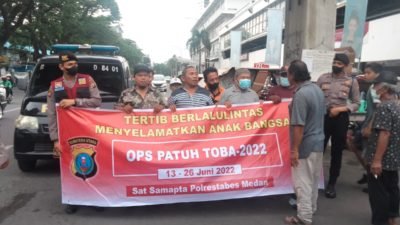 Sat Samapta Polrestabes Medan Imbau Masyarakat Untuk Tertib Berlalu Lintas