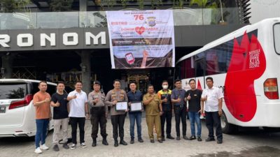 HUT Bhayangkara ke-76 Tahun, Polsek Medan Barat Gelar Donor Darah dan Bagikan Beras