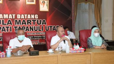 Bupati Tapanuli Utara Sosialisasi Verifikasi Usulan Calon Penerima BSPS Tahap IX TA. 2022