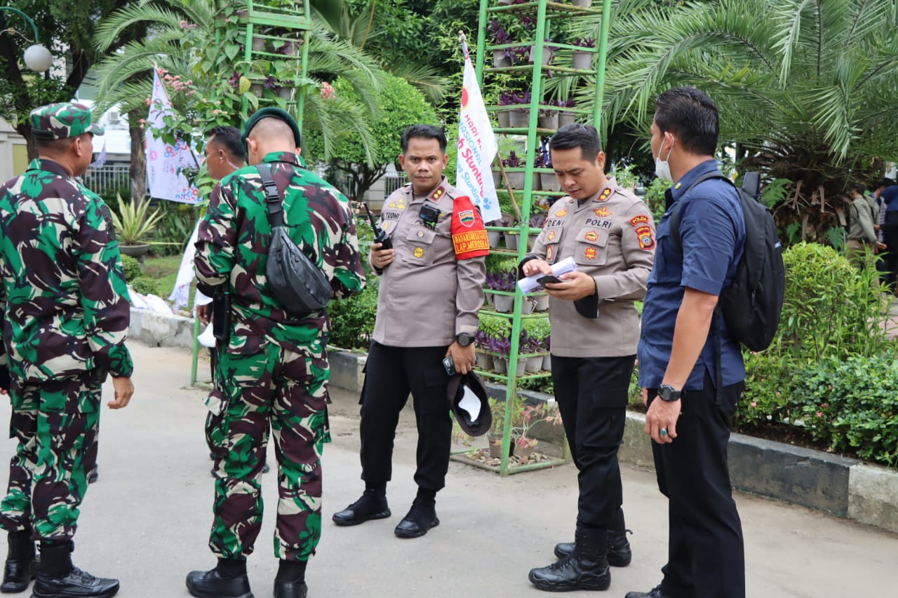 Kunker Presiden RI Joko Widodo di Medan, Pasukan Pemukul TNI-Pori Kawal Lokasi Revitalisasi Lapangan Merdeka