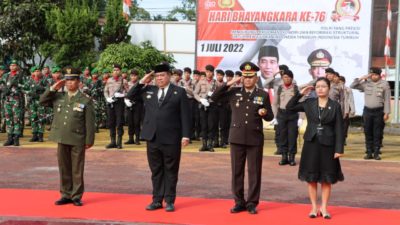 Puncak Hari Bhayangkara ke 76 Tahun 2022 secara Virtual Dipimpin Presiden Republik Indonesia Ir H. Joko Widodo