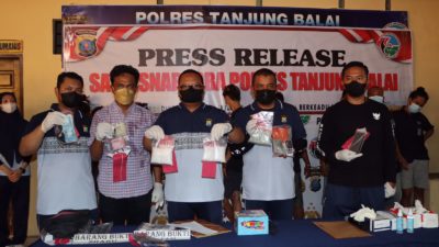 Jabat Satu Minggu, Kapolres Tanjung Balai Amankan Sembilan Tersangka Kasus Narkoba 