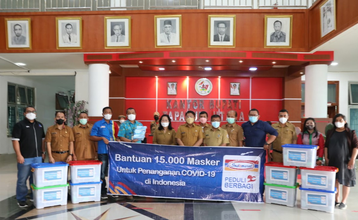 Pemerintah Kabupaten Tapanuli Utara Terima 15.000 Masker Dari Dana CSR PT. Indomarco Prismatama