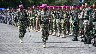 Danpasmar 1 Pimpin Langsung Sertijab Danyonmarhanlan IV Tanjung Pinang 