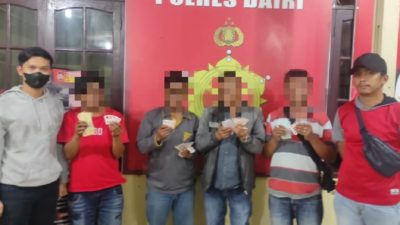 Empat Pelaku Judi Ditangkap Satreskrim Polres Dairi