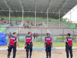 Polrestabes Medan Kawal Pertandingan Sepak Bola di Stadion Teladan, Karo United Tekuk Perserang Dengan. Skor 3 – 0