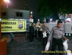 Ratusan Paket Bansos Dari Polda Sumut Tiba Dini Hari di Tarutung