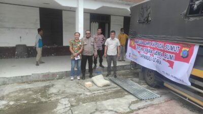 Puluhan Truk Bansos Polda Sumut Terus Mengalir Ke Tapanuli Utara