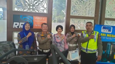 Satlantas Polrestabes Medan Hadiri Talkshow di RRI