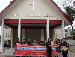 HUT Humas Polri ke-71, Polrestabes Medan Bakti Sosial di GKPS Teladan Medan