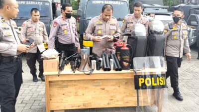 Wakapolrestabes Medan Cek Perlengkapan Dalmas Sat Samapta Polrestabes Medan