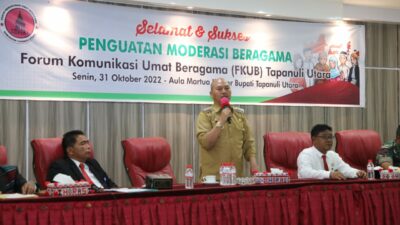 Bupati Tapanuli Utara Resmi Buka Penguatan Moderasi Umat Beragama Kabupaten Tapanuli Utara