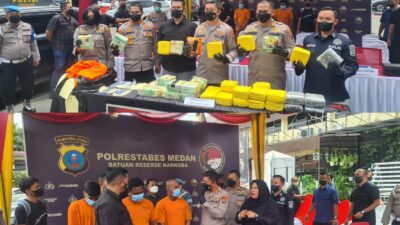 Penyelundupan 42 Kg Sabu Asal Malaysia di Medan Berhasil Digagalkan, Polisi Diciduk Tiga Pengedar