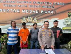 Polsek Medan Barat Tangkap Komplotan Geng Motor 