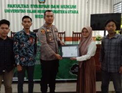 Kapolsek Percut Sei Tuan Jadi Narasumber Dialog Publik HMI FSH UINSU