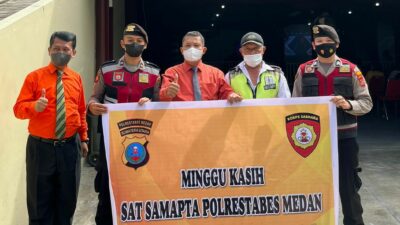 Sat Samapta Polrestabes Medan Laksanakan Patroli Dialogis Dan Minggu Kasih