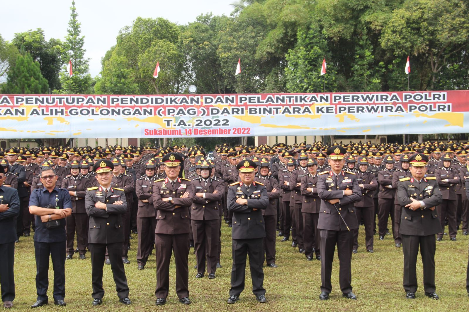 Polri Kembali Lantik 1.254 Bintara Menjadi Perwira