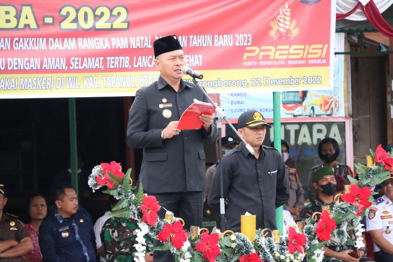 Bupati Taput Pimpin Apel Gelar Pasukan Operasi Lilin-2022