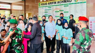 Tiba di Pekanbaru, Presiden Langsung Tinjau RSUD Arifin Achmad