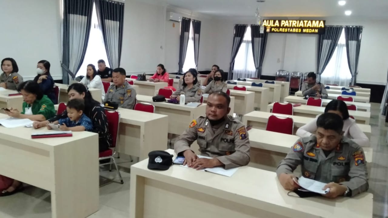 Personel Polrestabes Medan Ikuti Giat Binrohtal