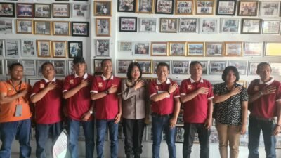 Sambangi Kantor Pewarta, Kasi Humas Polrestabes Medan Minta Tingkatkan Kebersamaan