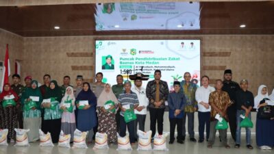 Wakapolrestabes Medan Hadiri Pendistribusian Zakat Nasional Pada Kaum Duafa