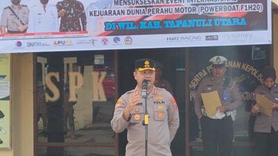 Polres Taput Bersama Forkopimda Gotong Royong Massal, Bukti Turut Menyukseskan Pertandingan "F1 Power Boat F1H20" di Danau Toba