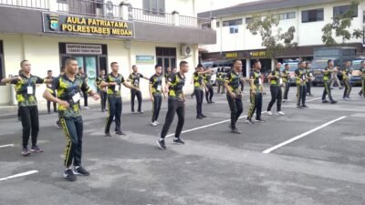 Kabag SDM Polrestabes Medan Pimpin Kegiatan Rutin Apel Pagi