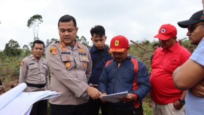 Kapolres Taput Bersama Team Terpadu Turun Lapangan, Tinjau Lokasi Penebangan Kayu di Dolok Partangiangan Desa Parbubu Dolok