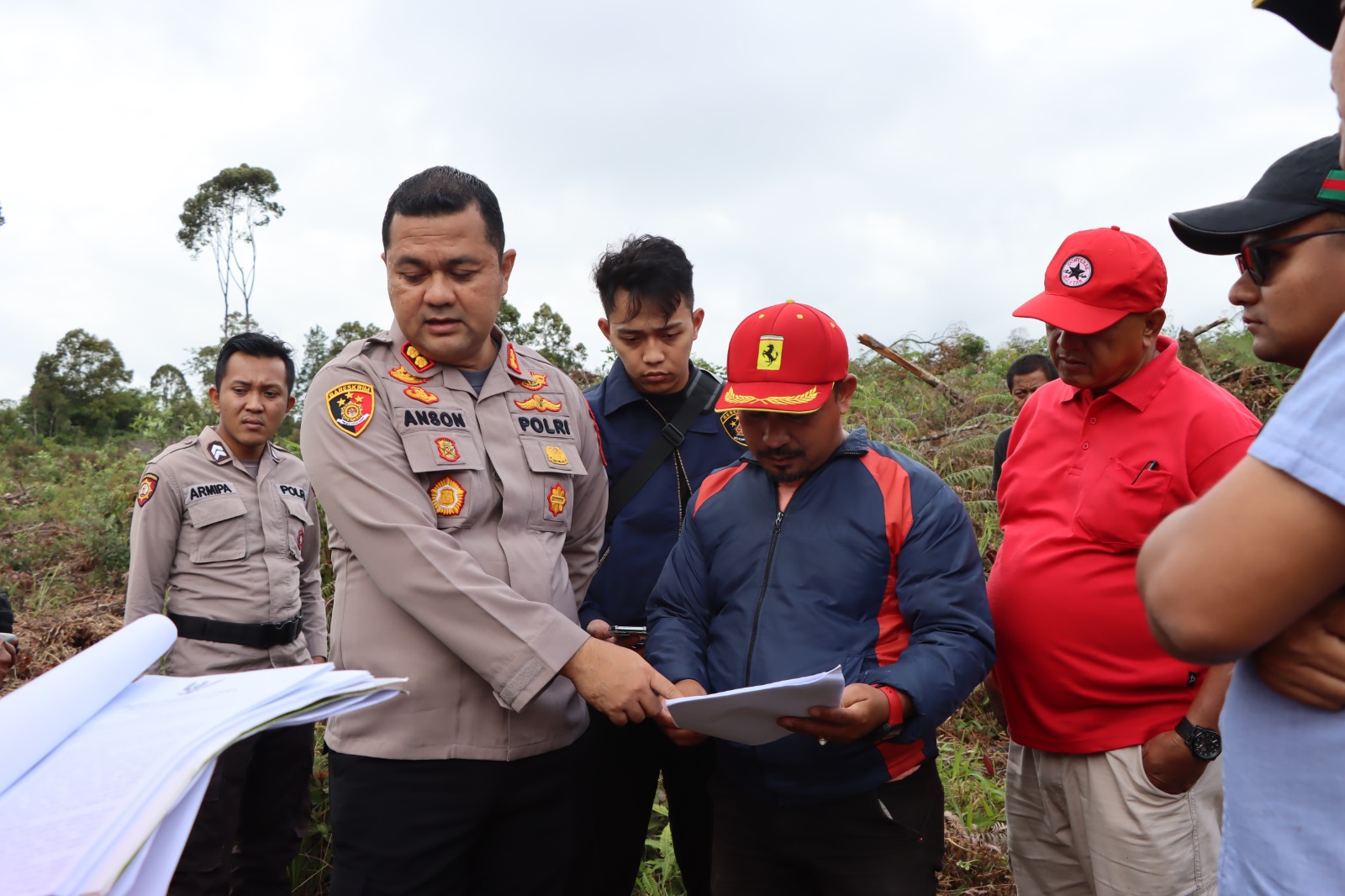 Kapolres Taput Bersama Team Terpadu Turun Lapangan, Tinjau Lokasi Penebangan Kayu di Dolok Partangiangan Desa Parbubu Dolok