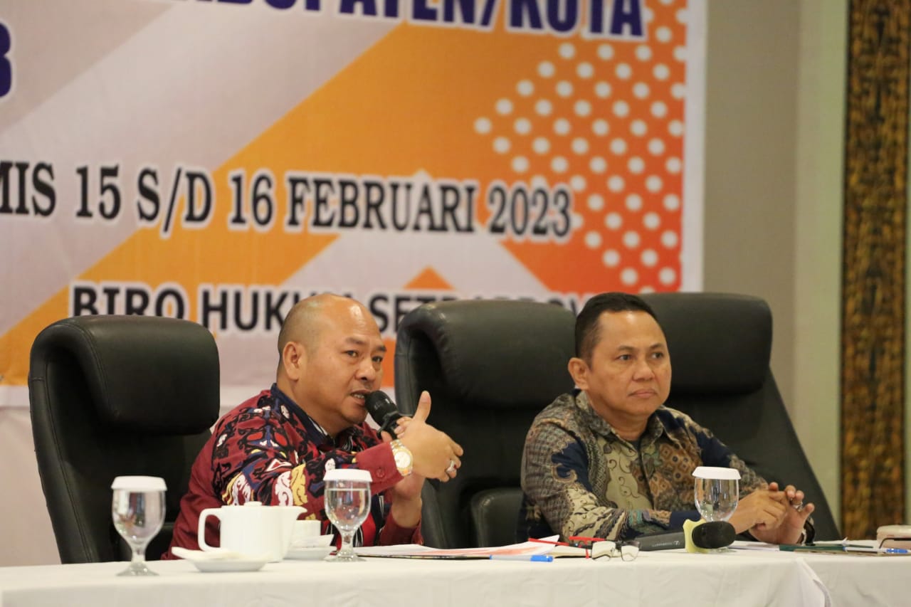 Bupati Taput Sebagai Narasumber Rakor Panitia Rencana Aksi Nasional Hak Asasi Manusia Provsu dan Kabupaten/ Kota TA. 2023