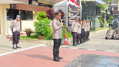 Jelang Pemilu Serentak, Wakapolrestabes Medan Pimpin Apel Pelatihan Kesiapan Unjuk Rasa