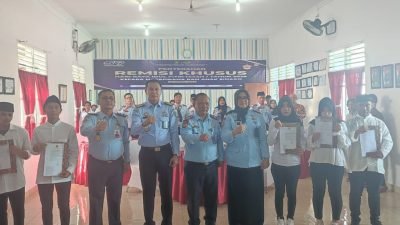 Pemberian Remisi Khusus Idul Fitri Dipimpin Kakanwil Kumham Sumut di Rutan Perempuan Klas IIA Medan