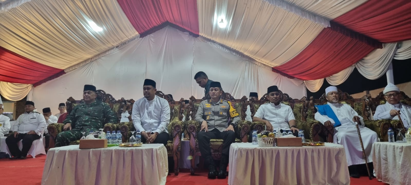 Kapolrestabes Medan Hadir Bersama Forkopimda di Malam Takbiran