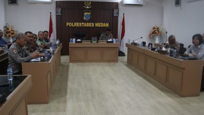 Waka Polrestabes Medan Pimpin Zoom Meeting Dengan Irwasum Polri