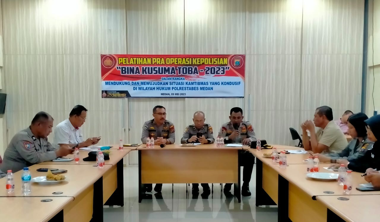 Polrestabes Medan Gelar Latihan Pra Operasi Bina Kusuma Toba 2023