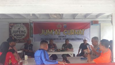 Gelar Jumat Curhat Di Warung Kopi Polsek Kualuh Hilir Dengarkan Keluhan Masyarakat 