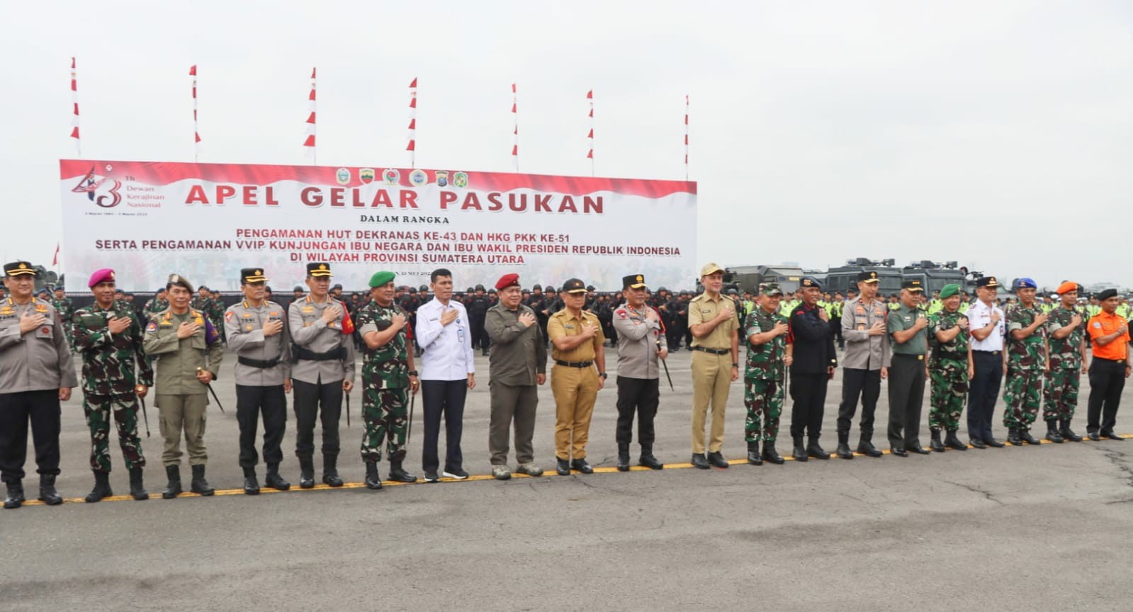 Kapolrestabes Medan Hadiri Apel Pasukan Kunjungan Ibu Negara