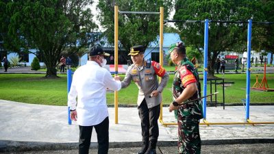 Kapolrestabes Medan Hadir di Lanud Soewondo Kawal Keberangkatan Presiden ke Labura