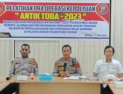 Polrestabes Medan Gelar Pelatihan Pra Operasi Kepolisian Antik Toba 2023