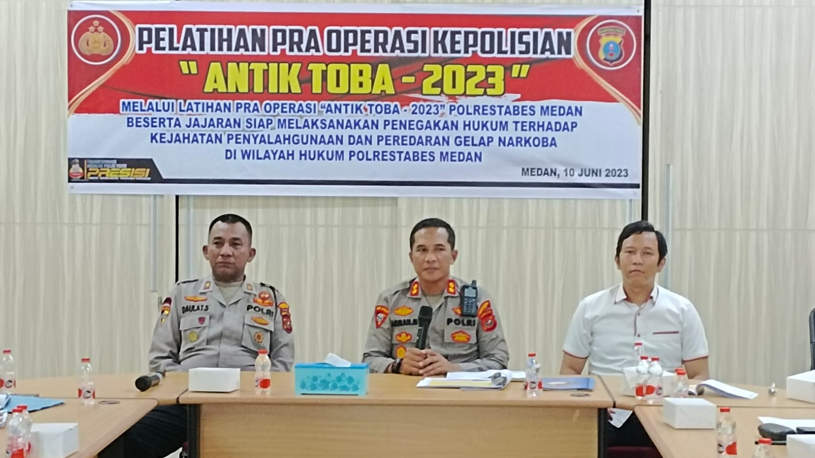 Polrestabes Medan Gelar Pelatihan Pra Operasi Kepolisian Antik Toba 2023