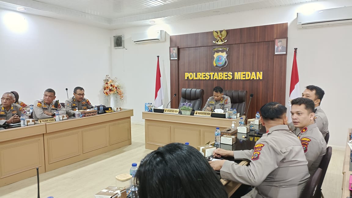 Wakapolrestabes Medan Pimpin Zoom Meeting Taklimat Akhir Audit Kinerja Tahap II