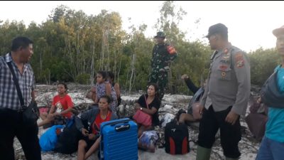 Polsek Kualuh Hilir Amankan Puluhan TKI di Pantai Kerang Bersaudaro 